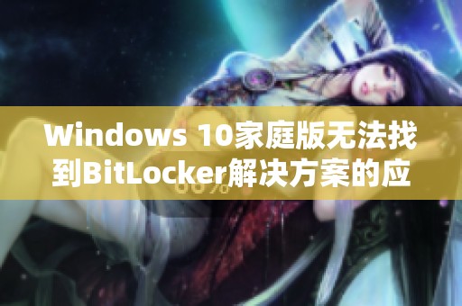 Windows 10家庭版无法找到BitLocker解决方案的应对策略