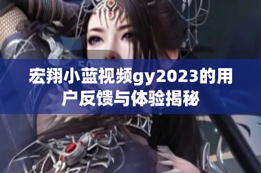 宏翔小蓝视频gy2023的用户反馈与体验揭秘