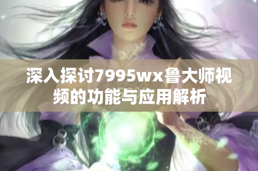 深入探讨7995wx鲁大师视频的功能与应用解析