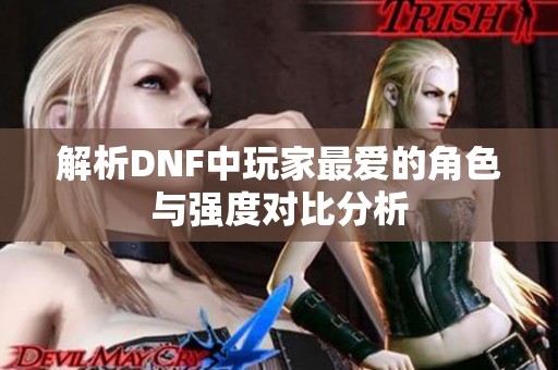 解析DNF中玩家最爱的角色与强度对比分析