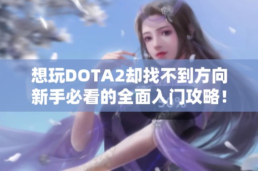 想玩DOTA2却找不到方向新手必看的全面入门攻略！