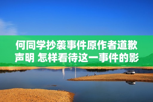 何同学抄袭事件原作者道歉声明 怎样看待这一事件的影响