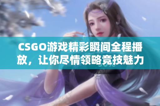 CSGO游戏精彩瞬间全程播放，让你尽情领略竞技魅力