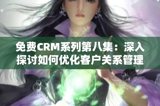 免费CRM系列第八集：深入探讨如何优化客户关系管理策略