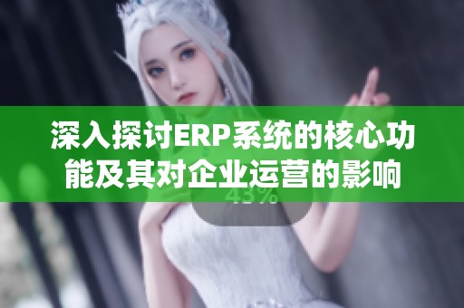 深入探讨ERP系统的核心功能及其对企业运营的影响