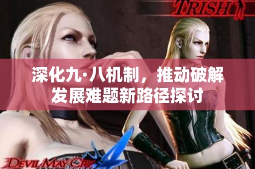 深化九·八机制，推动破解发展难题新路径探讨