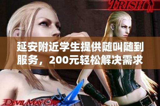 延安附近学生提供随叫随到服务，200元轻松解决需求
