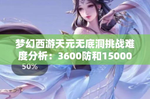 梦幻西游天元无底洞挑战难度分析：3600防和15000血的考验