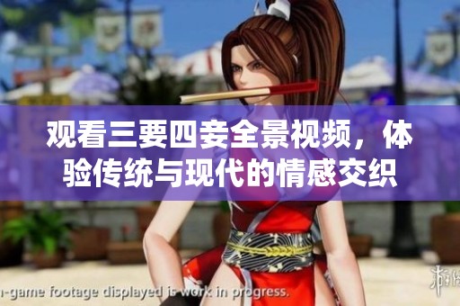 观看三要四妾全景视频，体验传统与现代的情感交织