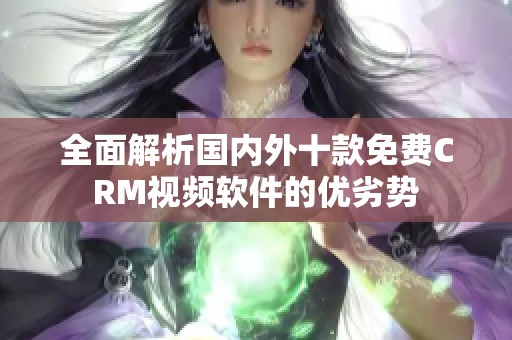 全面解析国内外十款免费CRM视频软件的优劣势
