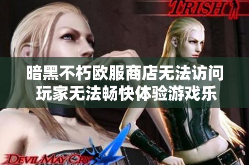暗黑不朽欧服商店无法访问 玩家无法畅快体验游戏乐趣