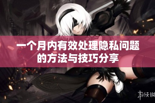 一个月内有效处理隐私问题的方法与技巧分享
