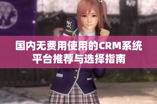 国内无费用使用的CRM系统平台推荐与选择指南