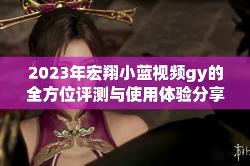 2023年宏翔小蓝视频gy的全方位评测与使用体验分享