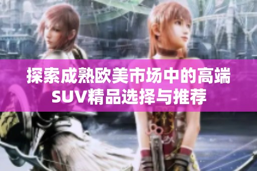 探索成熟欧美市场中的高端SUV精品选择与推荐