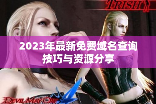 2023年最新免费域名查询技巧与资源分享