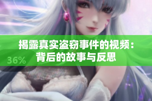 揭露真实盗窃事件的视频：背后的故事与反思