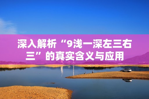 深入解析“9浅一深左三右三”的真实含义与应用