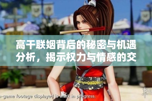 高干联姻背后的秘密与机遇分析，揭示权力与情感的交织