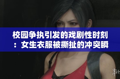 校园争执引发的戏剧性时刻：女生衣服被撕扯的冲突瞬间
