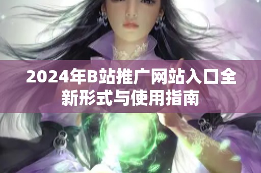 2024年B站推广网站入口全新形式与使用指南