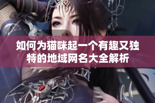 如何为猫咪起一个有趣又独特的地域网名大全解析