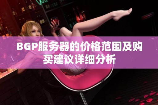 BGP服务器的价格范围及购买建议详细分析