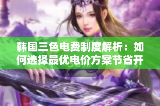 韩国三色电费制度解析：如何选择最优电价方案节省开支