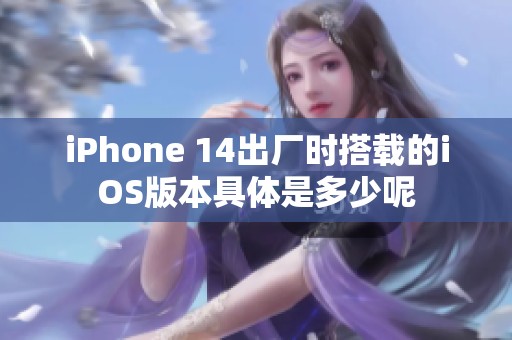 iPhone 14出厂时搭载的iOS版本具体是多少呢