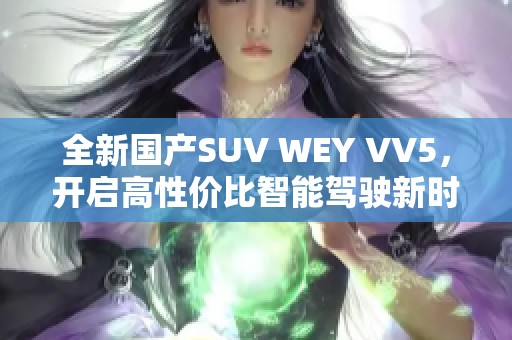 全新国产SUV WEY VV5，开启高性价比智能驾驶新时代