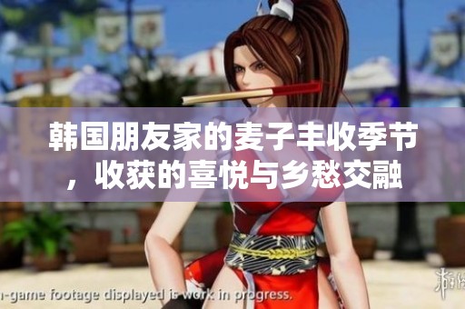 韩国朋友家的麦子丰收季节，收获的喜悦与乡愁交融