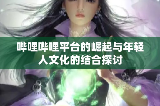 哔哩哔哩平台的崛起与年轻人文化的结合探讨