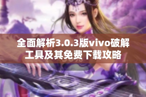 全面解析3.0.3版vivo破解工具及其免费下载攻略