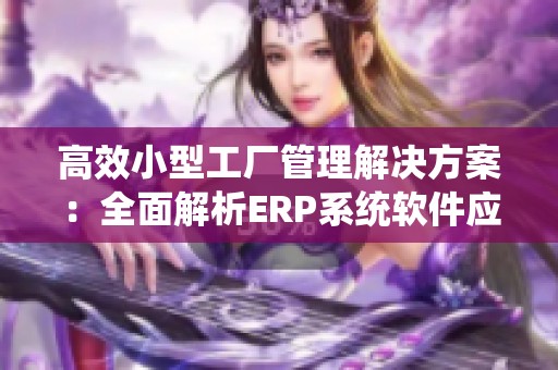 高效小型工厂管理解决方案：全面解析ERP系统软件应用