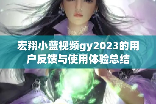 宏翔小蓝视频gy2023的用户反馈与使用体验总结