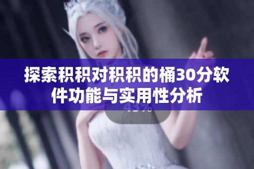 探索积积对积积的桶30分软件功能与实用性分析