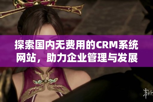 探索国内无费用的CRM系统网站，助力企业管理与发展