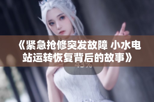 《紧急抢修突发故障 小水电站运转恢复背后的故事》
