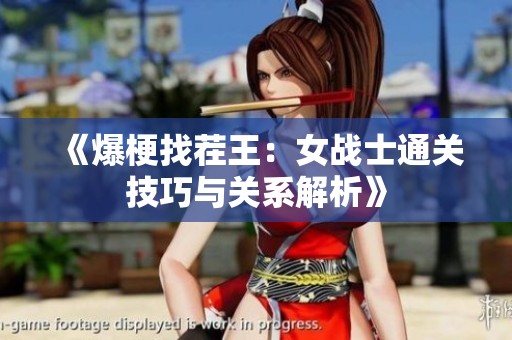 《爆梗找茬王：女战士通关技巧与关系解析》