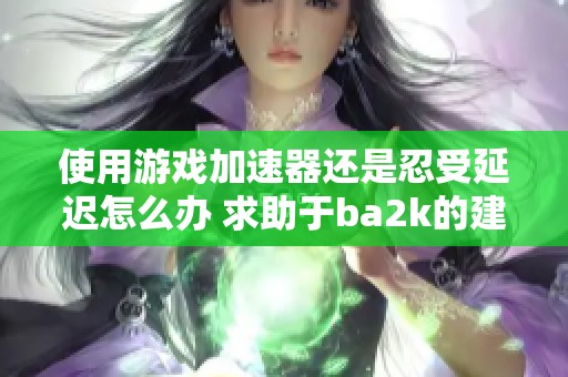 使用游戏加速器还是忍受延迟怎么办 求助于ba2k的建议
