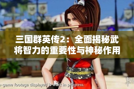 三国群英传2：全面揭秘武将智力的重要性与神秘作用