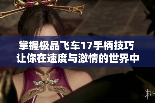 掌握极品飞车17手柄技巧 让你在速度与激情的世界中畅游