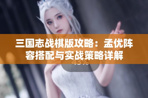 三国志战棋版攻略：孟优阵容搭配与实战策略详解