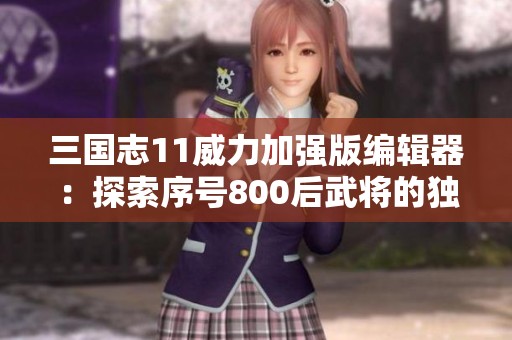 三国志11威力加强版编辑器：探索序号800后武将的独特策略与玩法