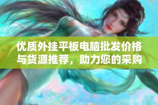 优质外挂平板电脑批发价格与货源推荐，助力您的采购决策