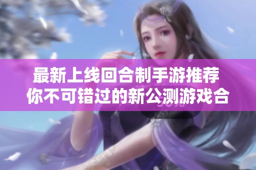 最新上线回合制手游推荐 你不可错过的新公测游戏合集